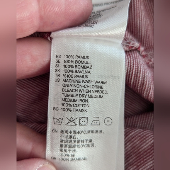 LOGG H&M Mens Hoodie Pullover Long Sleeve Shirt Red Heather Sz Sm EUC - Picture 13 of 15